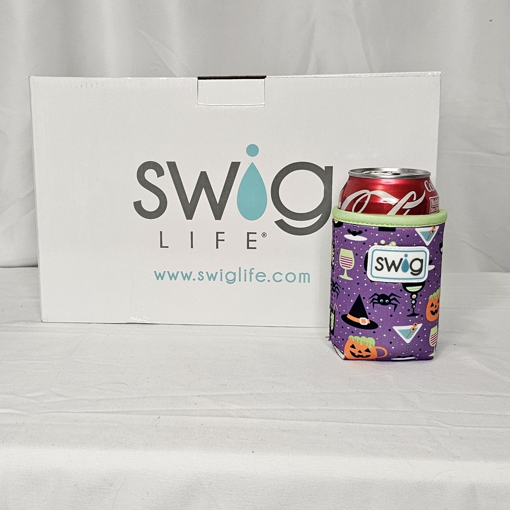 Swig Life Purple Halloween Can Cooler With Side Pocket